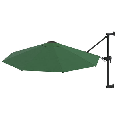 Vidaxl Sombrilla De Pared Con Barra De Metal Verde 300 Cm_1