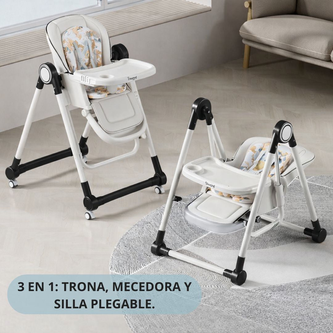 Trona Negra Evolutiva 3 En 1, Plegable Y Portátil, Reposapiés, Respaldo Y Bandeja Bathby_2