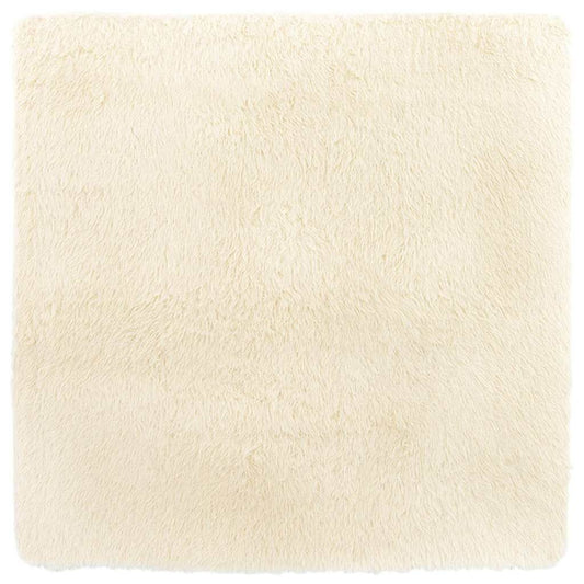 Vidaxl Alfombra Peluda De Pelo Largo Navarra Crema 160x160cm Poliéster_0