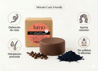 Champú Sólido Rizos 80 g | Fenogreco y Baobab | Cabello Rizado y Ondulado_1