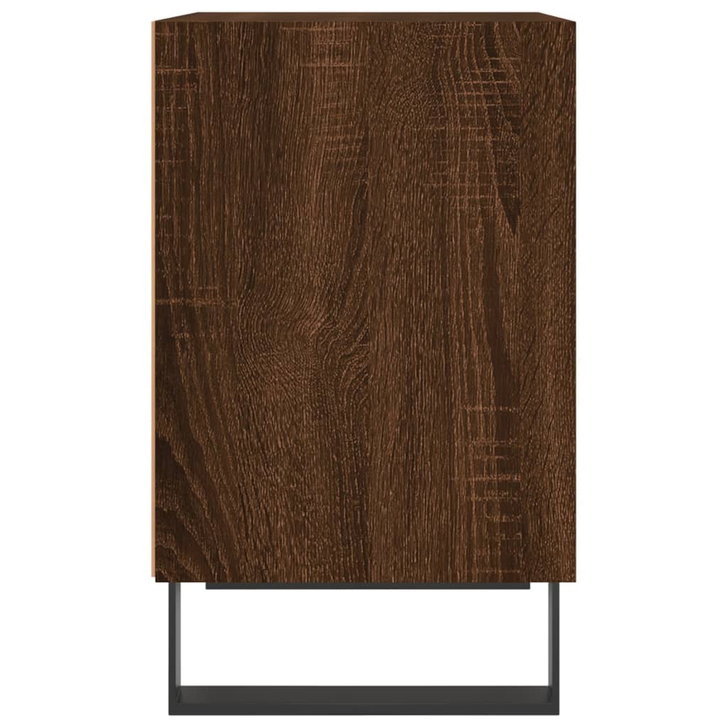 Mesita De Noche Madera De Ingeniería Roble Marrón 40x30x50 Cm_3