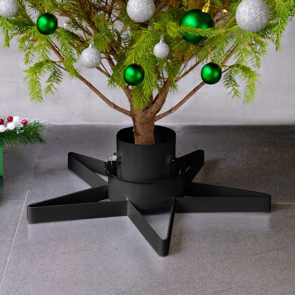 Vidaxl Soporte Para Árbol De Navidad Negro 47x47x13,5 Cm_1