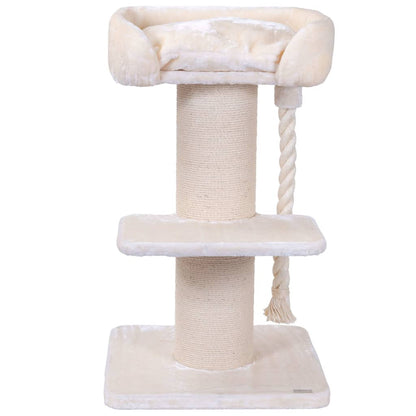 Quapas! Árbol Rascador Para Gatos Ruffles Crema 60x60x115 Cm_1