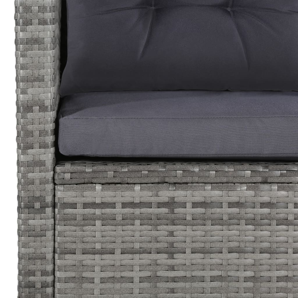 Vidaxl Set De Muebles De Jardín 6 Pzas Y Cojines Ratán Sintético Gris_5
