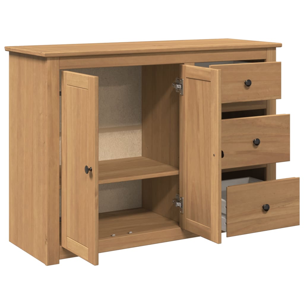 Aparador Con Cajones Panama Madera Maciza Pino 112x40x80 Cm / Vetonek_5