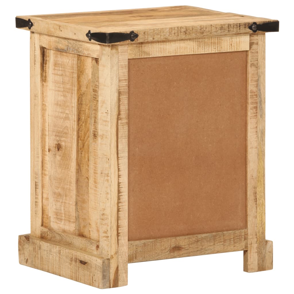Mesita De Noche Madera Maciza De Mango 40x35x50 Cm_3