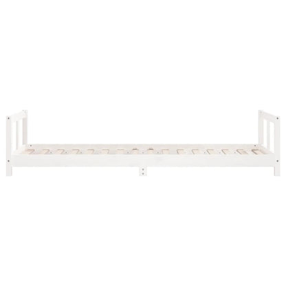 Vidaxl Estructura De Cama Para Niños Madera De Pino Blanco 80x200 Cm_4