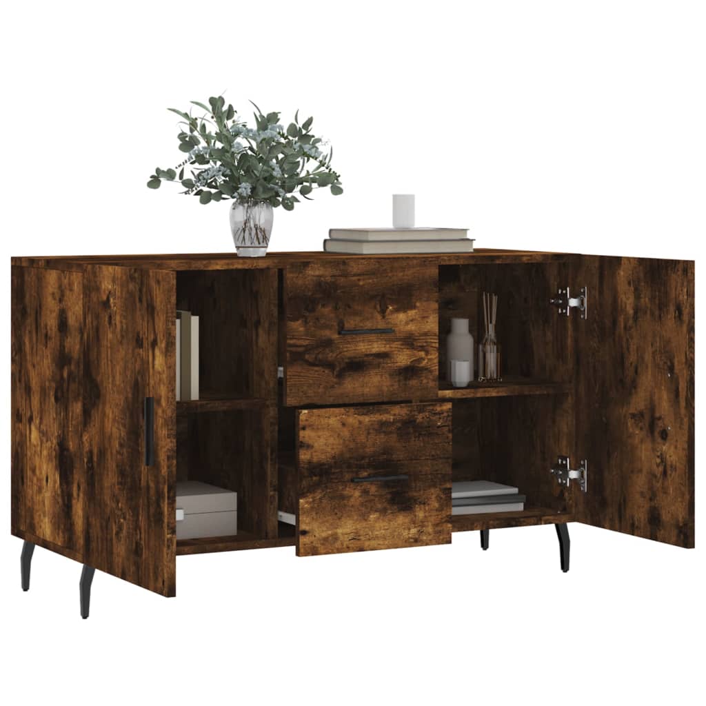 Aparador Madera De Ingeniería Roble Ahumado 100x36x60 Cm_3