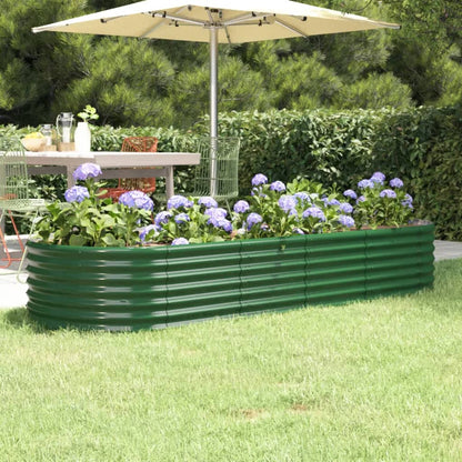 Jardinera Arriate Acero Galvanizado Verde 224x80x36 Cm_1
