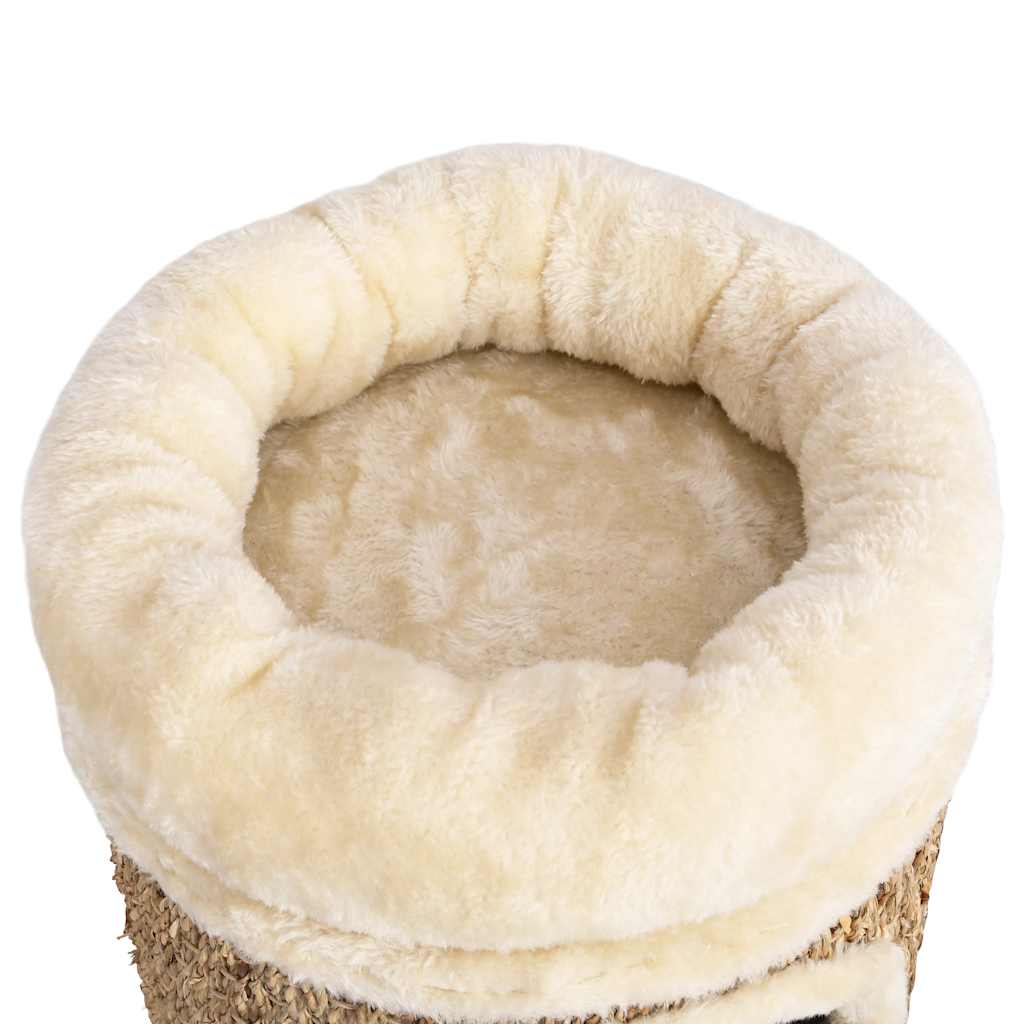 Casita Para Gatos De Lujo Con Cojín Hierba Marina 33 Cm_5