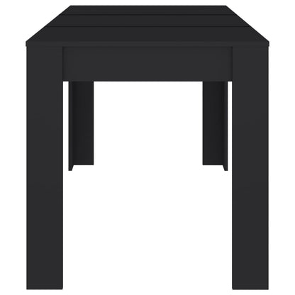 Mesa De Comedor De Madera Contrachapada Negro 140x74,5x76 Cm_2
