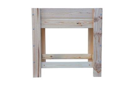 Mesa De Cultivo la Huerta De Madera Natural 79 X 56 X 80 Cm 60l + Bolsa Geotextil, Huerto Urbano Para Interior..