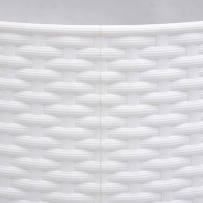 Vidaxl Falda Del Árbol De Navidad Plástico Blanca Ø56x23 Cm_5