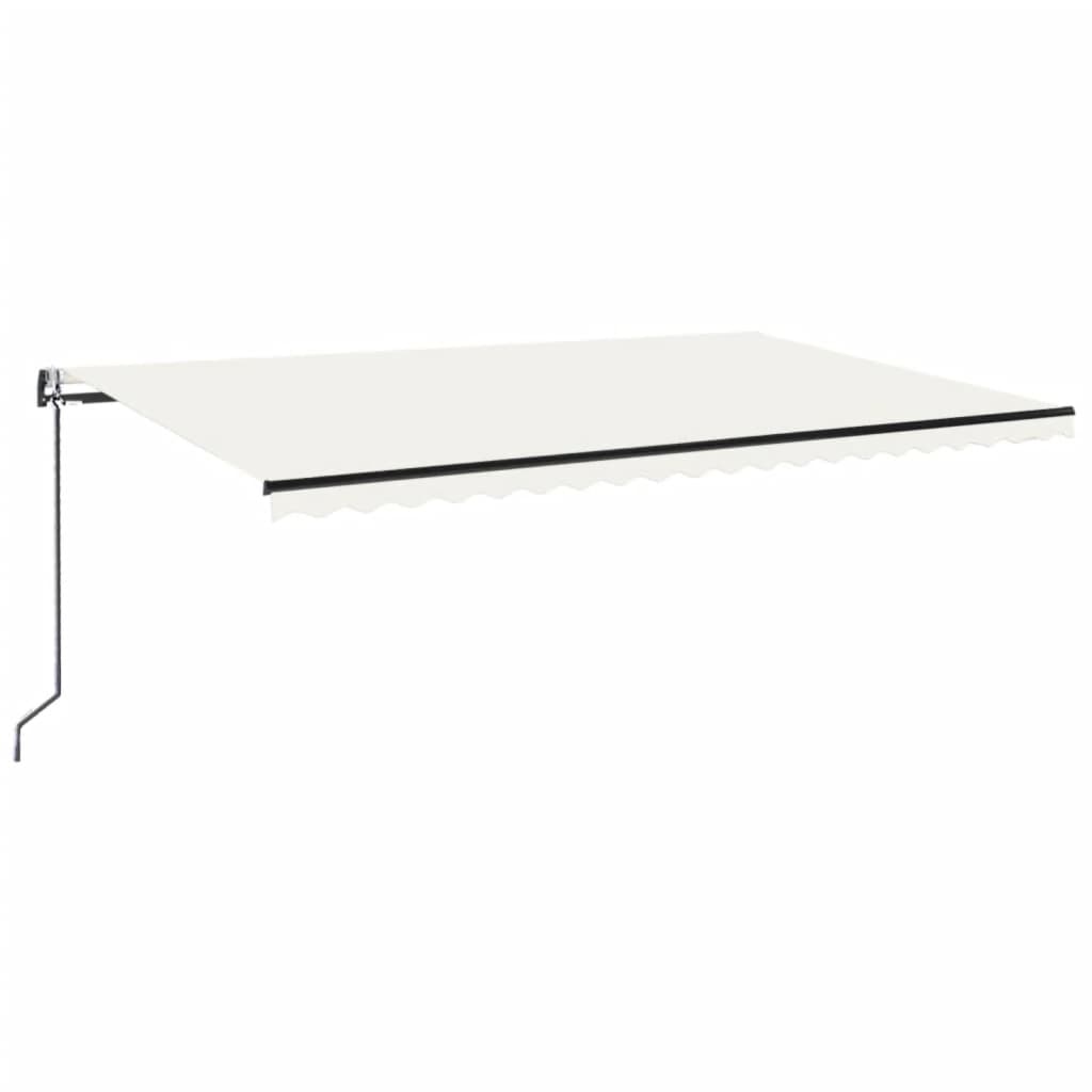Toldo Automático Con Led Y Sensor De Viento Crema 500x300 Cm_0
