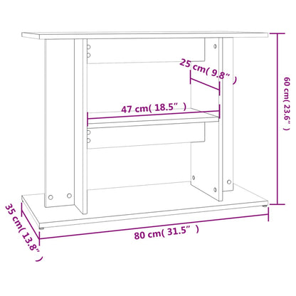 Vidaxl Soporte Para Acuario Sonoma Gris 80x35x60 Cm Madera Sintética_2