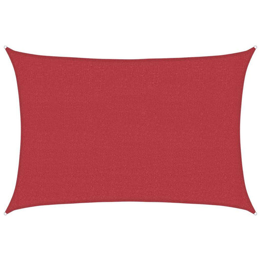 Vidaxl Toldo De Vela Rojo Hdpe 160 G/m² 5x6 M_0