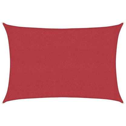 Vidaxl Toldo De Vela Rojo Hdpe 160 G/m² 2,5x4 M_0