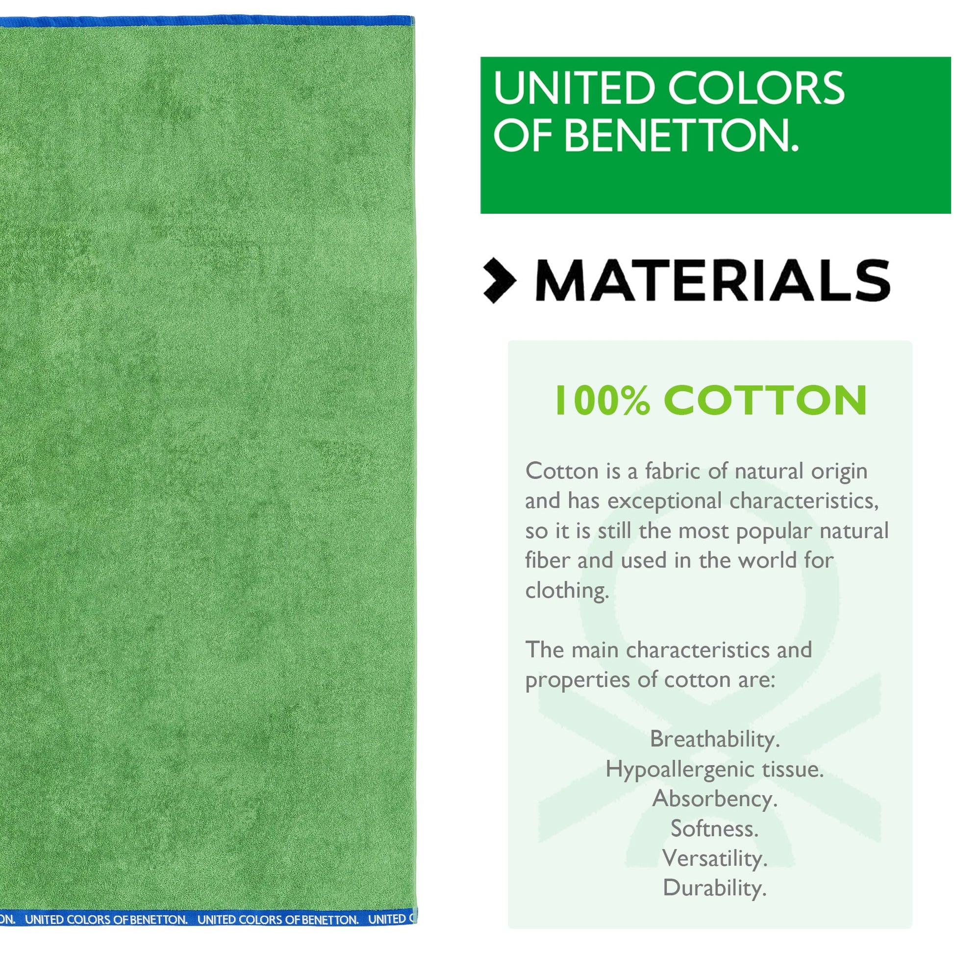 Toalla De Playa 90x160cm 380gsm 100% Algodón Velour Verde Rainbow