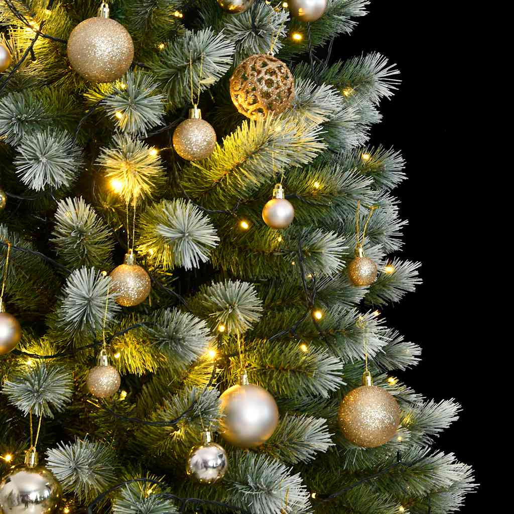 Vidaxl Árbol De Navidad Artificial Con Bisagras 300 Led Y Bolas 240 Cm_1