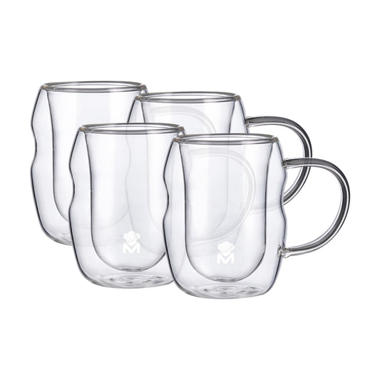 Set De 4 Vasos 50ml Mixology De Doble Pared En Borosilicato Masterpro_0