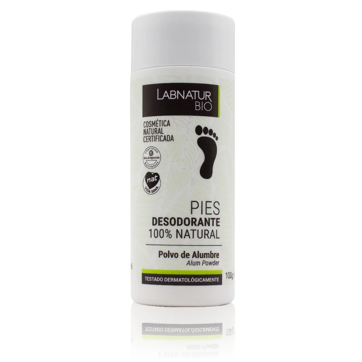 Desodorante Natural de Alumbre en Polvo para Pies Labnatur Bio 100 g | Control del Olor | Pies Secos y Frescos | Vegano_0