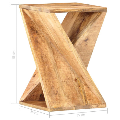 Mesa Auxiliar De Madera Maciza De Mango 35x35x55 Cm_2