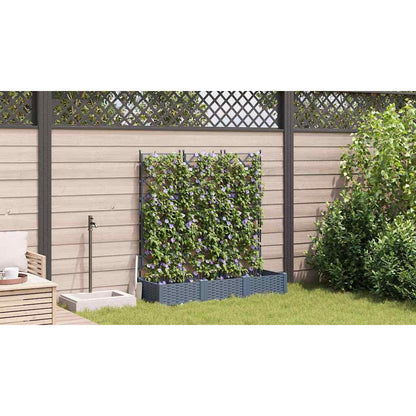 Vidaxl Maceta De Jardín Con Enrejado 3 Pcs Gris Claro_3