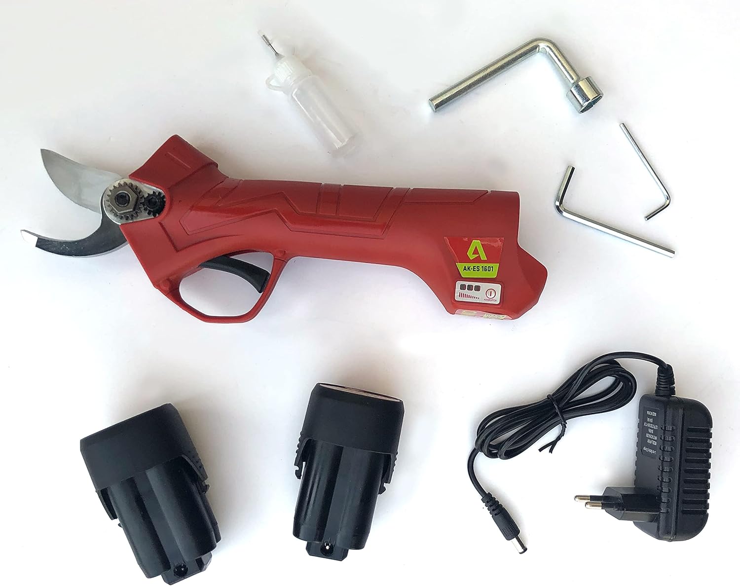 Tijeras De Poda Ashiko Hasta 25mm. De Bateria De 16v, 2,4ah. Incluye 2 Baterias Y Tijera De Recambio_1