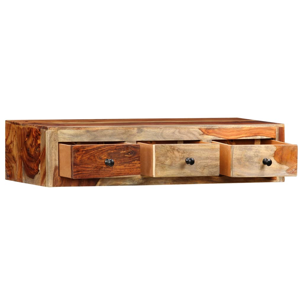 Mesa Consola De Pared Madera Maciza De Sheesham 100x25x20 Cm_1