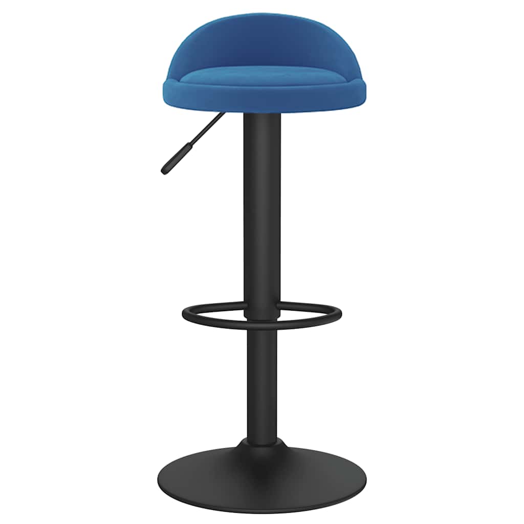 Taburete De Cocina De Terciopelo Azul_1