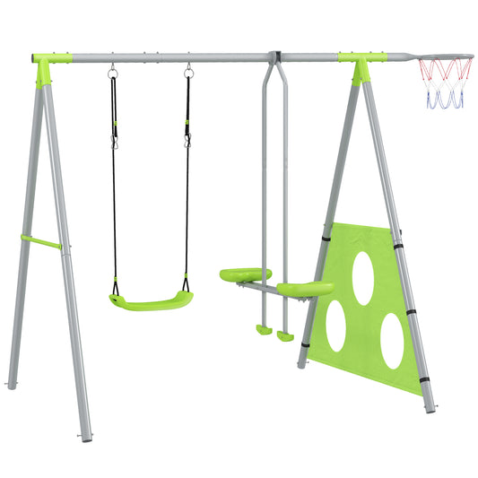 Aiyaplay Columpios Para Niños De +3 Años 4 En 1 Verde_0