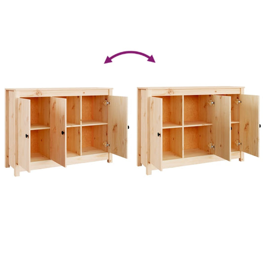 Aparador De Madera Maciza De Pino 110x35x74 Cm / Vetonek_0