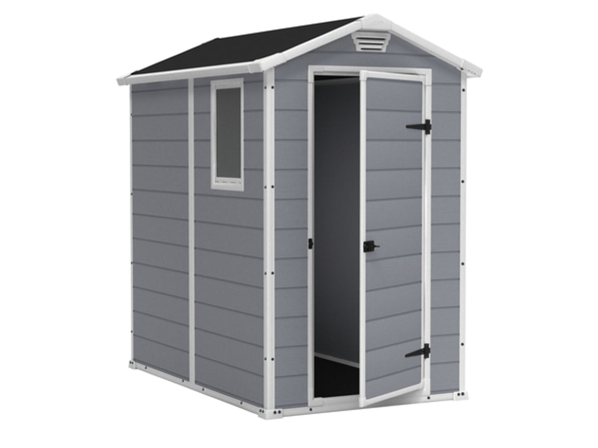 Caseta De Exterior Manor 4x6 De Keter. 130x192x198 Cm - Gris