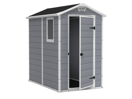 Caseta De Exterior Manor 4x6 De Keter. 130x192x198 Cm - Gris