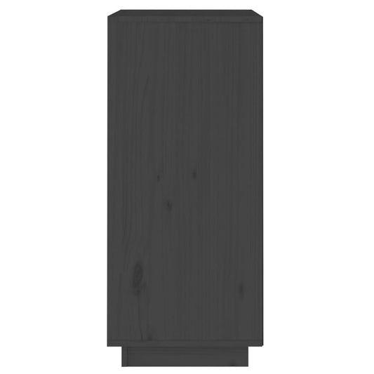 Aparador De Madera Maciza De Pino Gris 38x35x80 Cm / Vetonek_0