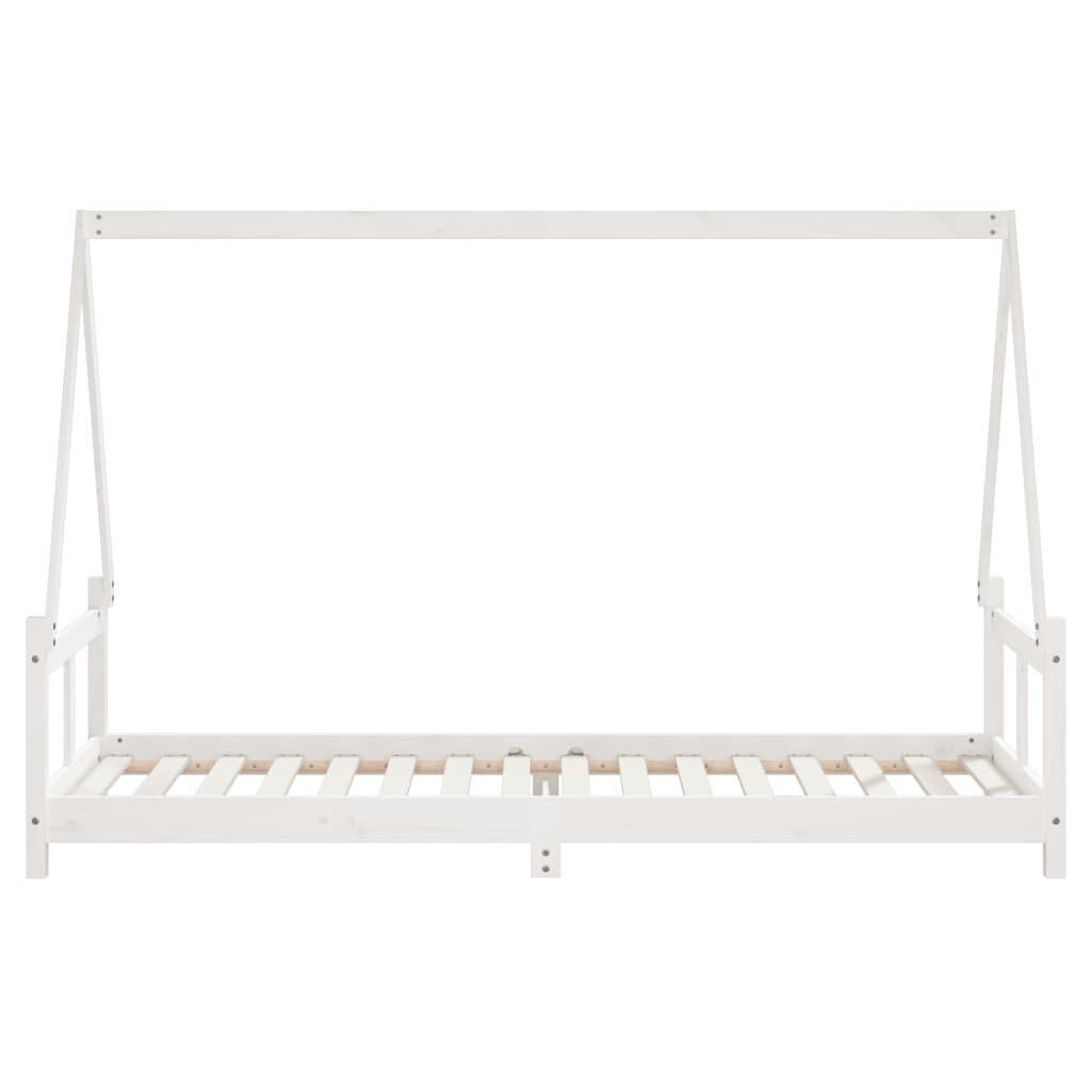 Vidaxl Estructura De Cama Para Niños Madera De Pino Blanco 80x200 Cm_4