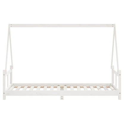 Vidaxl Estructura De Cama Para Niños Madera De Pino Blanco 80x200 Cm_4