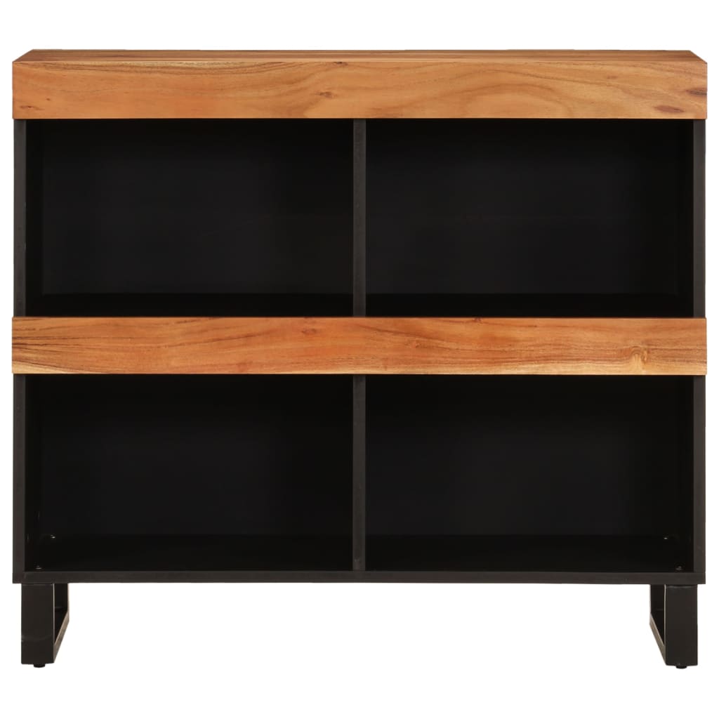Armario Auxiliar Madera Maciza De Acacia 85x33x75 Cm_1