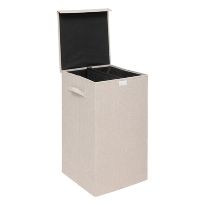 Cesta De Ropa Colors 74l Mdf Y Poliéster Beige Lino_1