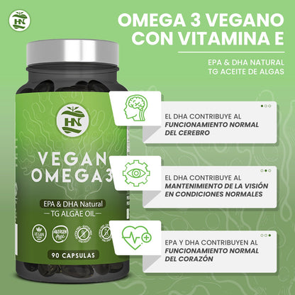 Pack Omega 3 Vegano De Aceite De Algas Epa Y Dha (90 Cápsulas) + Creatina Monohidrato En Polvo Sin Sabor (306 G)_1