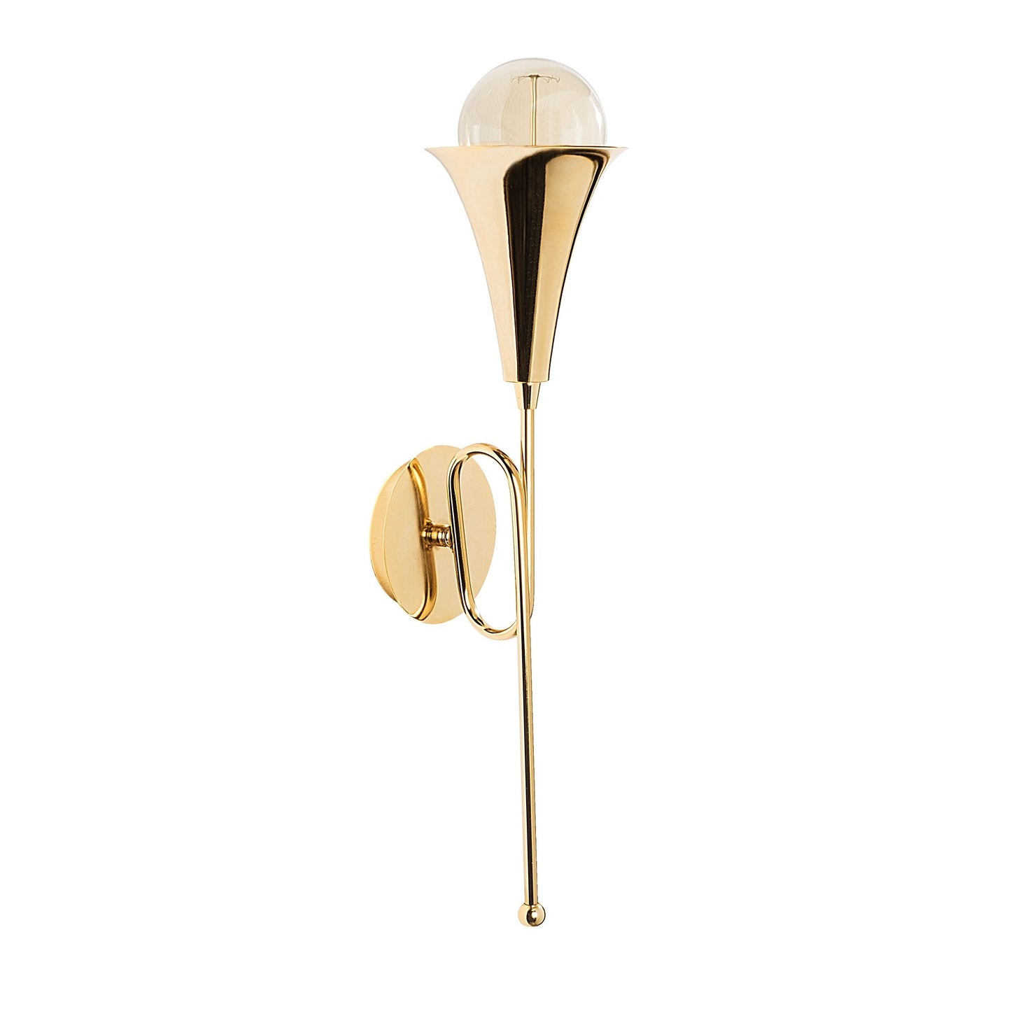Aplique De Pared, Metal , Oro, 13x15x52, Casquillo E 27 Max 40 W_0