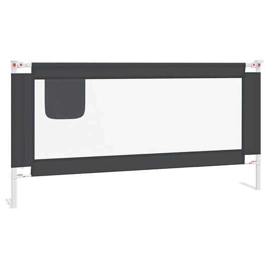 Vidaxl Barandilla De Seguridad Cama De Niño Gris Oscuro Tela 180x25 Cm_0