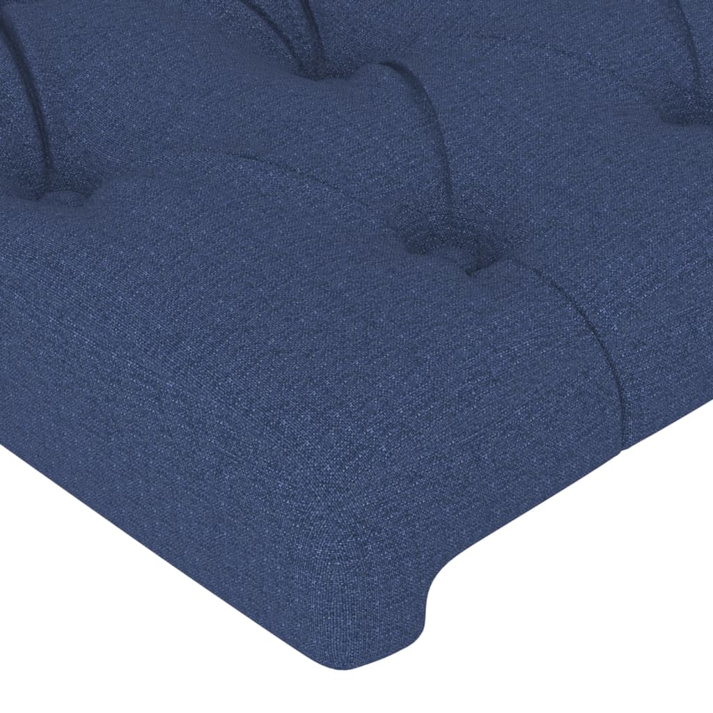 Estructura De Cama Con Cabecero Tela Gris Taupe Azul 140x200 Cm / Vetonek_1