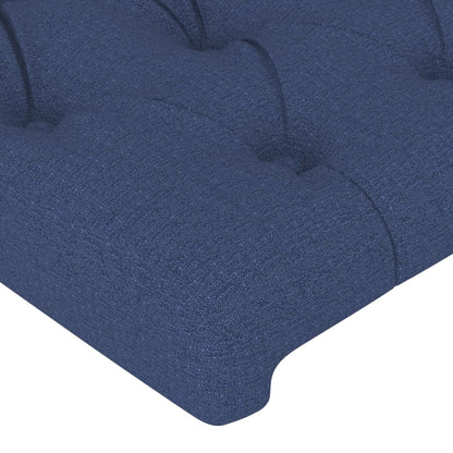 Estructura De Cama Con Cabecero Tela Gris Taupe Azul 140x200 Cm / Vetonek_1