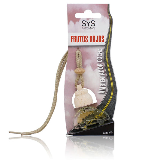 Ambientador Coche Little Car Frutos Rojos SYS Aromas 6 ml | Aroma Dulce Afrutado | Frescor Duradero | Formato Compacto_0