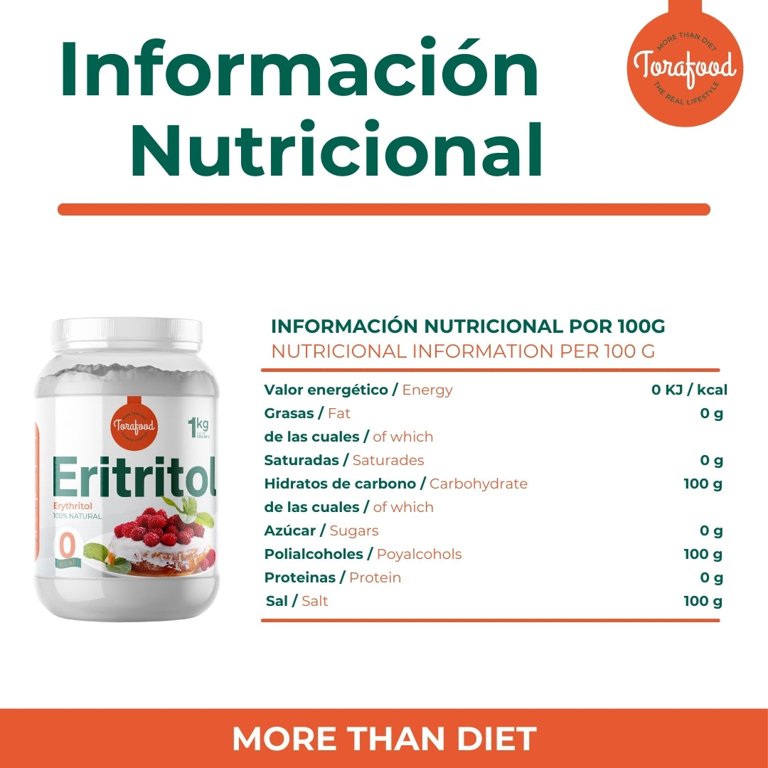 Eritritol Edulcorante Natural 1kg Torafood_4