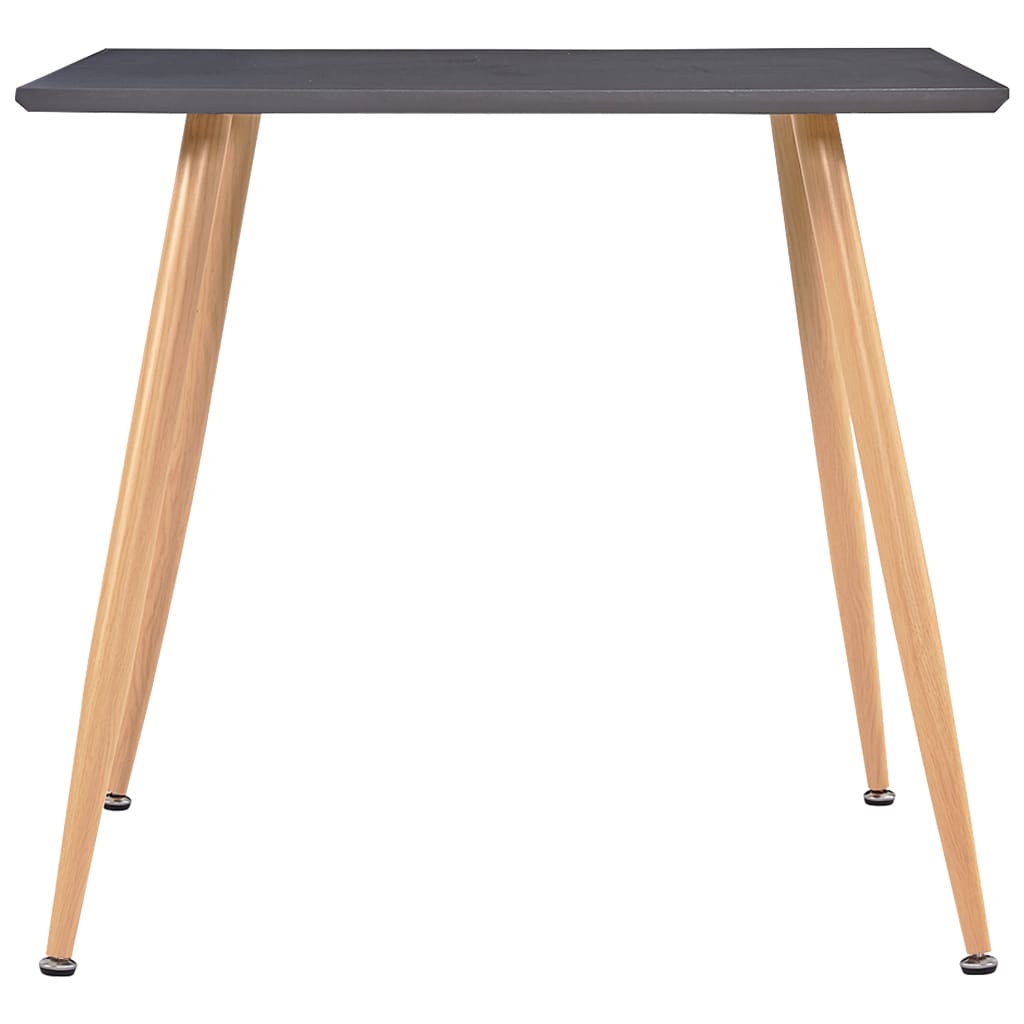 Mesa De Comedor Mdf Gris Y Color Roble 80,5x80,5x73 Cm_0