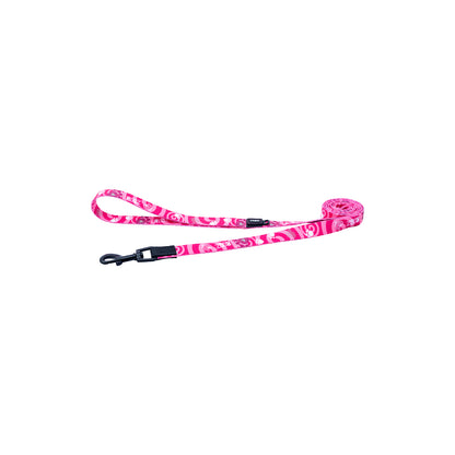 Correa Para Perro, Modelo Fusion De Rogz, Estampado Huellas Rosas. Talla S (8-14kg)_1