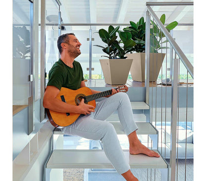 Veca Macetero Plástico Cuadrado Antracita Single 35 Cm