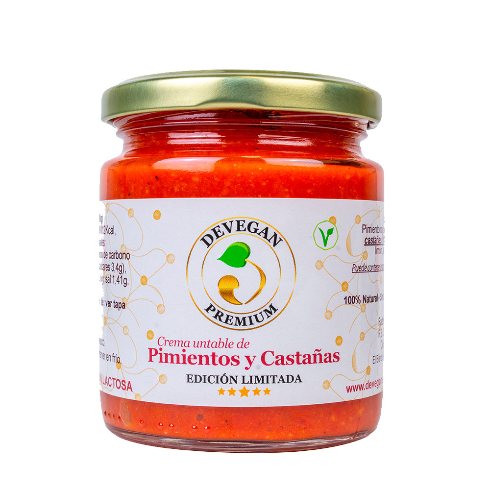 Crema de Pimiento y Castañas. 4 Tarros